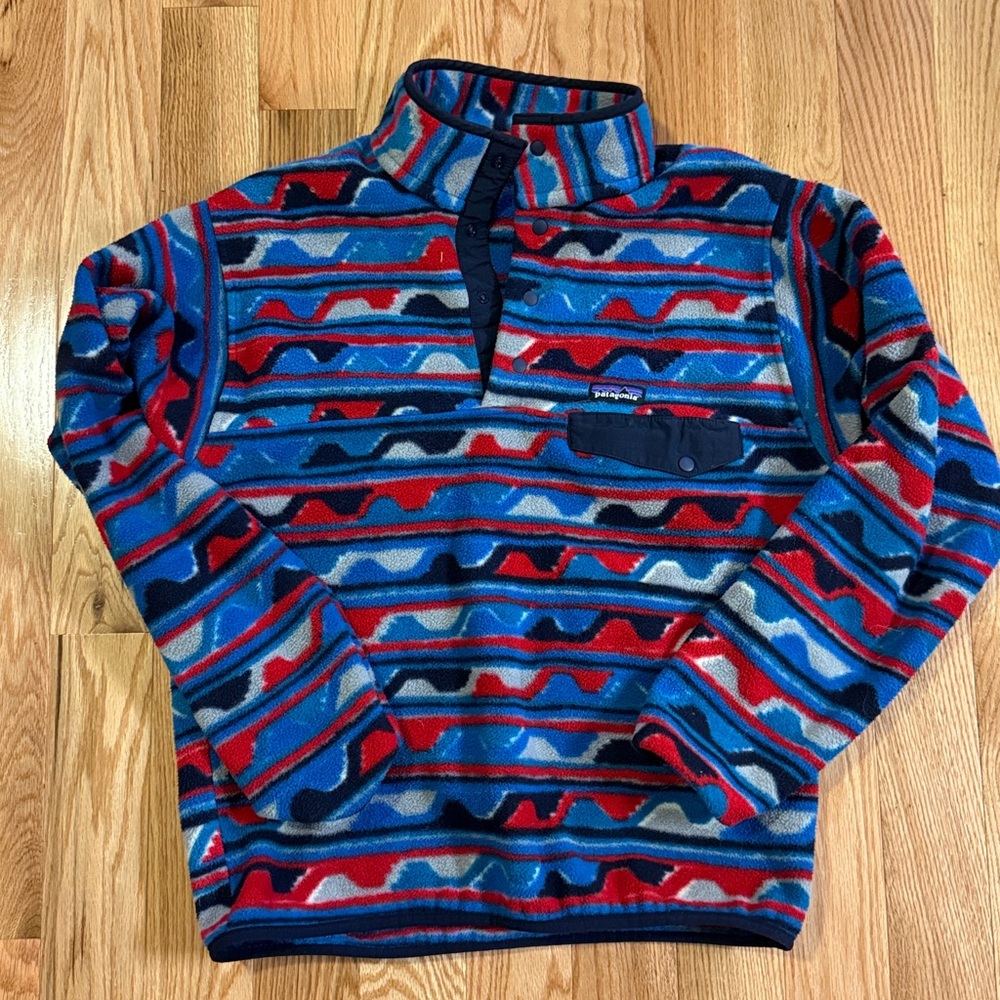 Patagonia Synchilla Fleece Snap-T Pullover Men's Size M Delta Navy Blue